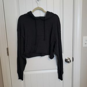 Dark Gray Cropped Hoodie